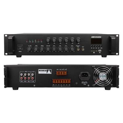 Hikvision DS-QAE0A120G1-VB6 120W 6 Bölgeli Zone Analog Amfi Amplifikatör USB/Bluetooth/AUX/SD Kart/Mik/RCA