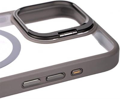 IP 12/12 Pro - Siyah Kılıf Kamera Lens Korumalı Standlı Lensli Kapak