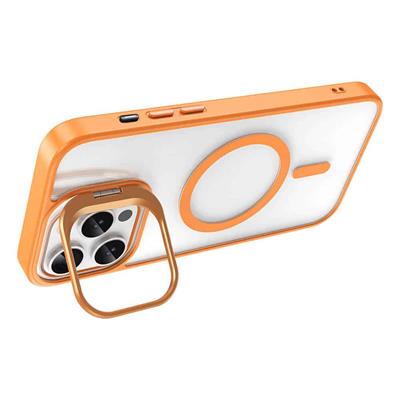 IP 12/12 Pro - Siyah Kılıf Kamera Lens Korumalı Standlı Lensli Kapak