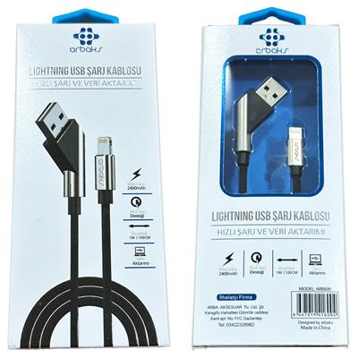 (İphone) Metal Hızlı Şarj Ve Veri Aktarımı Arbaks ARB600
