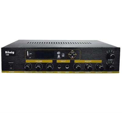 König K-90 2 Zonlu 100 Watt Usb-Bluetooth-2 Bölgeli 2 Mik. Giriş Trafolu Anfi