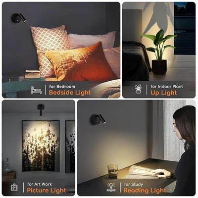 Ledx AL-XYD05 Çok Fonksiyonlu Dokunmatik Şarjlı 1200mAh Duvar Aplik 3000K-4000K-6500K TYPE-C Şarj Girişli