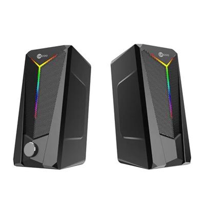 Lenovo Lecoo DS104 Kablolu Usb + 3.5Mm Jack 6W 80dB Rgb Işıklı 1+1 Gaming Speaker - Hoparlör