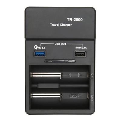 Liitokala TR-2000 Universal AA-AAA-18650-14500-123A Akıllı İkili Pil Şarj Cihazı