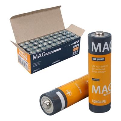 Mag Batteries MG-26173 Alkalin AA 40lı Paket Kalem Pil (AA,LR6, AM-3)