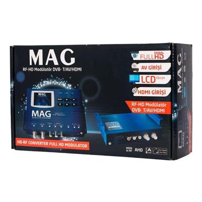 Mag MG-17313 Lcd Ekranlı Hd-Rf Converter Full Hd Dvb-T Encoder Modülatör (Dvb-T/Av/HDMI)