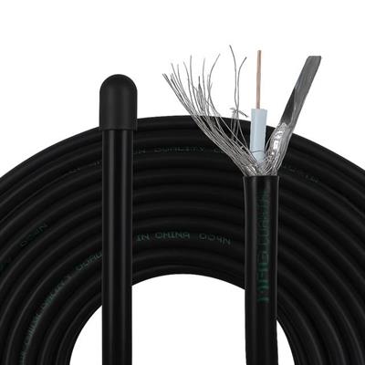 Mag Rg6/U6 Bakır Cu/Cu 80 Tel Siyah Anten Kablosu (100 Metre)