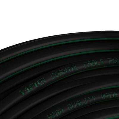 Mag Rg6/U6 Bakır Cu/Cu 80 Tel Siyah Anten Kablosu (100 Metre)