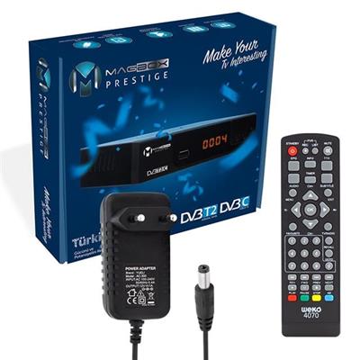 Magbox Prestige DVB T2/C HDMI+Scart Full HD Mini Karasal-Uydu Alıcısı (Youtube)