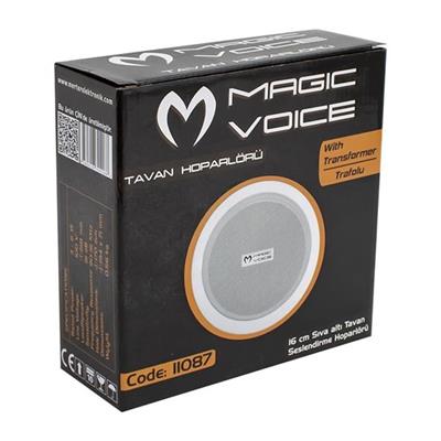 MagicVoice MV-11087 16 Cm 10 Watt Hat Trafolu Sıva Altı Beyaz Alçıpan Hoparlör