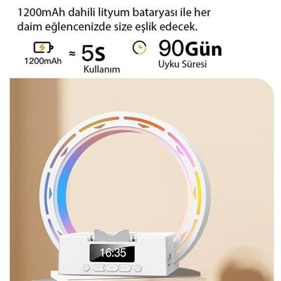 MagicVoice MV-25163 Bluetooth Taşınabilir Hoparlör Kablosuz Telefon Standlı Şarjlı