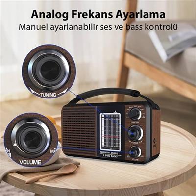MagicVoice USR11 Portatif Analog Radyo FM-USB-SD/MMC-AUX (88-108 FM Frekans Aralığı)