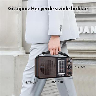 MagicVoice USR11 Portatif Analog Radyo FM-USB-SD/MMC-AUX (88-108 FM Frekans Aralığı)