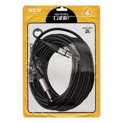 MagicVoice LD379B 15 Metre Canon XLR Dişi - 6.35mm Mono Erkek Metal Jak Mikrofon Ses Kablosu