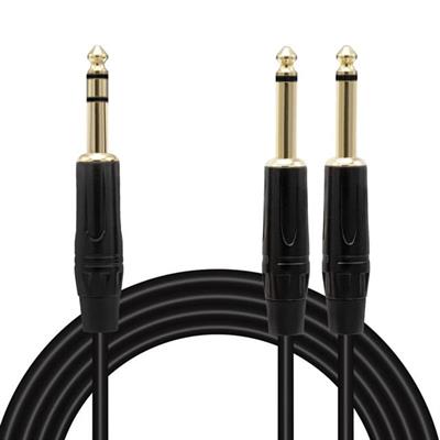 MagicVoice LD390B 3 Metre 6.35mm Stereo Jak (TS) - 2x6.35mm Mono Jak (TS) Ses Kablosu