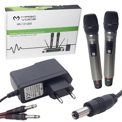 Magicvoice MV-1312EE UHF 2 El Kablosuz Telsiz Mikrofon