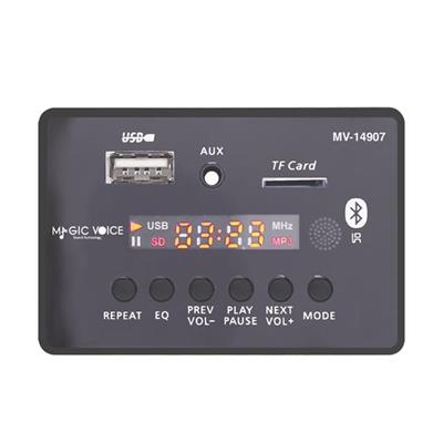 Magicvoice MV-14907 USB-SD-AUX-Bluetooth Kumandalı Ekranlı Oto Teyp Çevirici Dijital Player Board