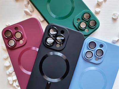 (Mor) iPhone 14 Pro Max - Kılıf Kamera Korumalı Magsafe Wireless Şarj Özellikli