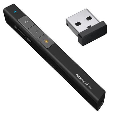 Norwii N26 2.4Ghz USB Kablosuz Profesyonel Sunum Kumandası (100M Kırmızı Lazer Menzil)