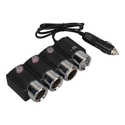 Olesson 1508 12-24V Çift USB Girişli 120W 80cm Kablolu 3lü Araç Çakmak Çoklayıcı