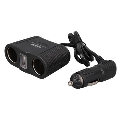 Olesson 1645 12-24V Tek USB Girişli 100W 70cm Kablolu 2li Araç Çakmak Çoklayıcı