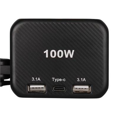 Olesson 1655 12-24V TYPE-C + Çift USB-A Girişli 100W 2li Araç Çakmak Çoklayıcı