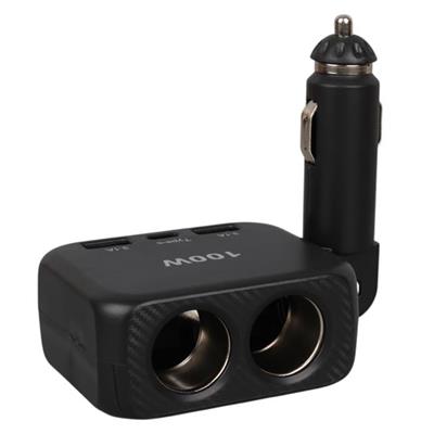Olesson 1655 12-24V TYPE-C + Çift USB-A Girişli 100W 2li Araç Çakmak Çoklayıcı