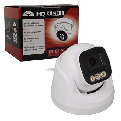 Plato PL-37711 AHD Dome Güvenlik Kamera 2MP 3.6MM 3 Warm Led Sesli Renkli Gece Görüş (Mikrofonlu)