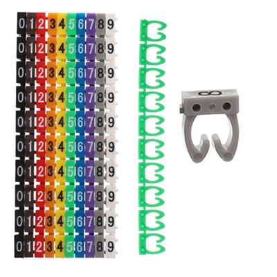 PowerMaster 0-9 Dijital Kodlu Renkli Kablo İşaretleyici 4mm