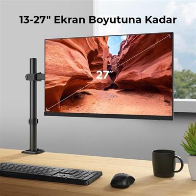 PowerMaster PM-051 13-27 Mekanik Tek Kol LCD-LED Gaming Monitör Tutucu Stand Askı Aparatı