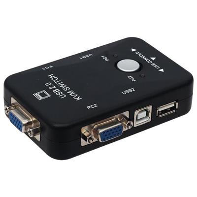 PowerMaster PM-12690 2 Kanal VGA KVM Switch (2 Bilgisayarı Tek Elden Yönetin)