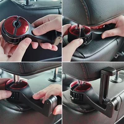 PowerMaster PM-20941 Araç Koltuk Arkası Kanca Askılık- Telefon Tutucu (Teleskopik)