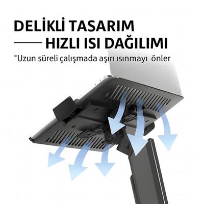 PowerMaster PM-252D-J 13-32 Amortisörlü Stand Çift Kol LCD-LED Gaming Monitör Laptop Tutucu Masa Askı Aparatı