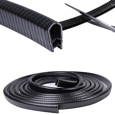 PowerMaster PM-26301 U Tip Araç Kapı Çarpma Çizik Engelleyici Koruyucu 5 Metre Şerit Siyah