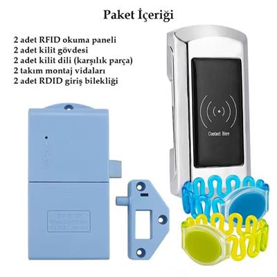 PowerMaster PM-26727 125Khz RFID Dijital Çekmece Dolap Kilidi (2li Paket)