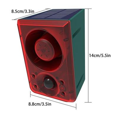 PowerMaster PM-26944 Yüksek Sesli Hayvan Kovucu Alarm Cihazı 130dB Şarjlı Solar Panelli