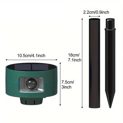 PowerMaster PM-26948 Ultrasonic Sesli Solar Hayvan Kovucu Alarm Cihazı 360 Derece Sensörlü