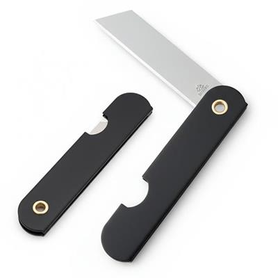 PowerMaster PM-28647 Tekli Katlanır Falçata Maket Bıçağı Büyük Paslanmaz Çelik Siyah