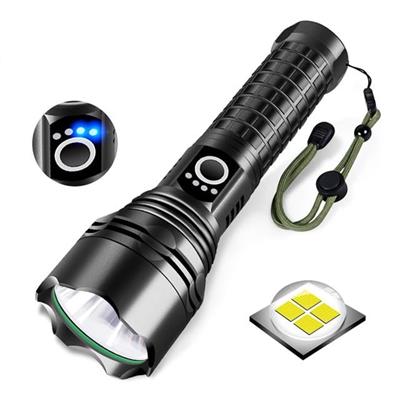 PowerMaster RELAX-30 P50 Su Geçirmez Zoomlu Flash Özellikli Şarjlı Metal Kasa Profesyonel El Feneri