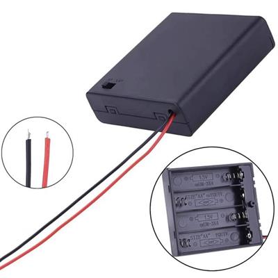 Powermaster  4lü AA Kapaklı Switchli Pil Yuvası (IC-233F)