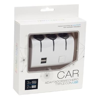 PowerMaster PM-18952 12V/24V Uyumlu 3lü Oto Çakmak Çoklayıcı ve 2li USB Şarj Cihazı