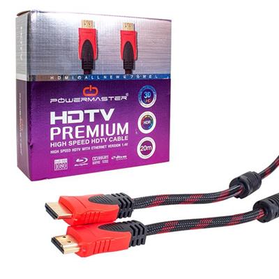 Powermaster 20 Metre Örgülü HDMI Kablosu