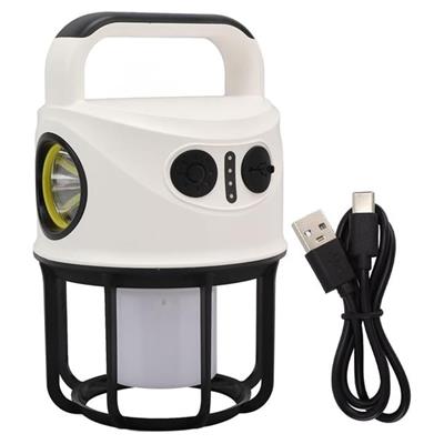 Powermaster CH-22025 Çift Işıklı Kamp Lambası El Feneri PowerBank Özellikli (Gün Işığı - Beyaz)