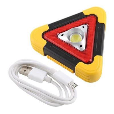 Powermaster HB-6609 Solar Şarjlı 500 Lümen Çok Fonksiyonlu Üçgen Reflektör Işıklı İkaz Lambası