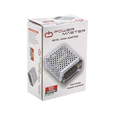 Powermaster PM-14065 12 Volt - 3.5 Amper - 42 Watt Metal Kasa Adaptör