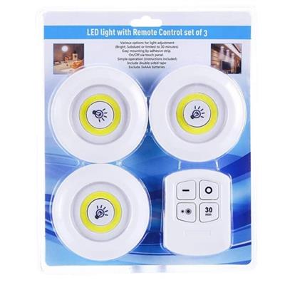 Powermaster PM-15084 Üçlü Kumandalı Pilli Dokunmatik Portatif Cob Led Işık Aydınlatma
