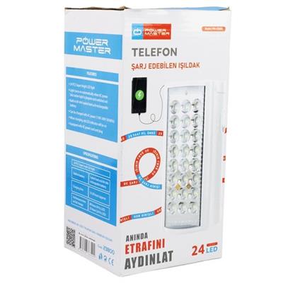Powermaster PM-23800 Telefon Şarj Edebilen 24 Ledli Çok Fonksiyonlu Işıldak