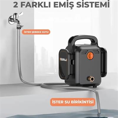 PowerMaster PM-24688 Pratik Yüksek Basınçlı Araç Yıkama Makinesi 13 Litre 80 Bar 30.000mah 350 Watt