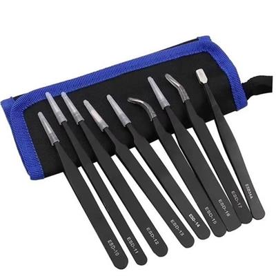 Powermaster PM-26646 Esd 9in1 Antistatik Hassas Paslanmaz Çelik Tamir Cımbız Seti