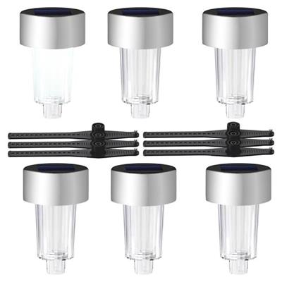 Powermaster PM-26960 Metal Gövdeli Dc 5V Beyaz Solar Balkon-Havuz-Bahçe Lambası (6lı Paket)